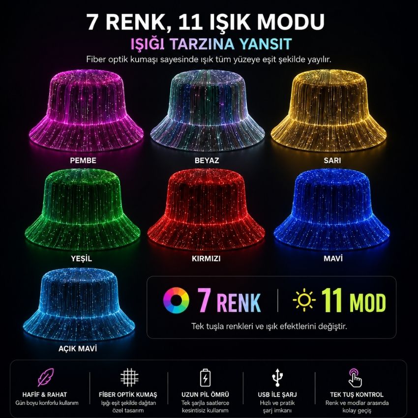 Işıklı Parti Şapkası